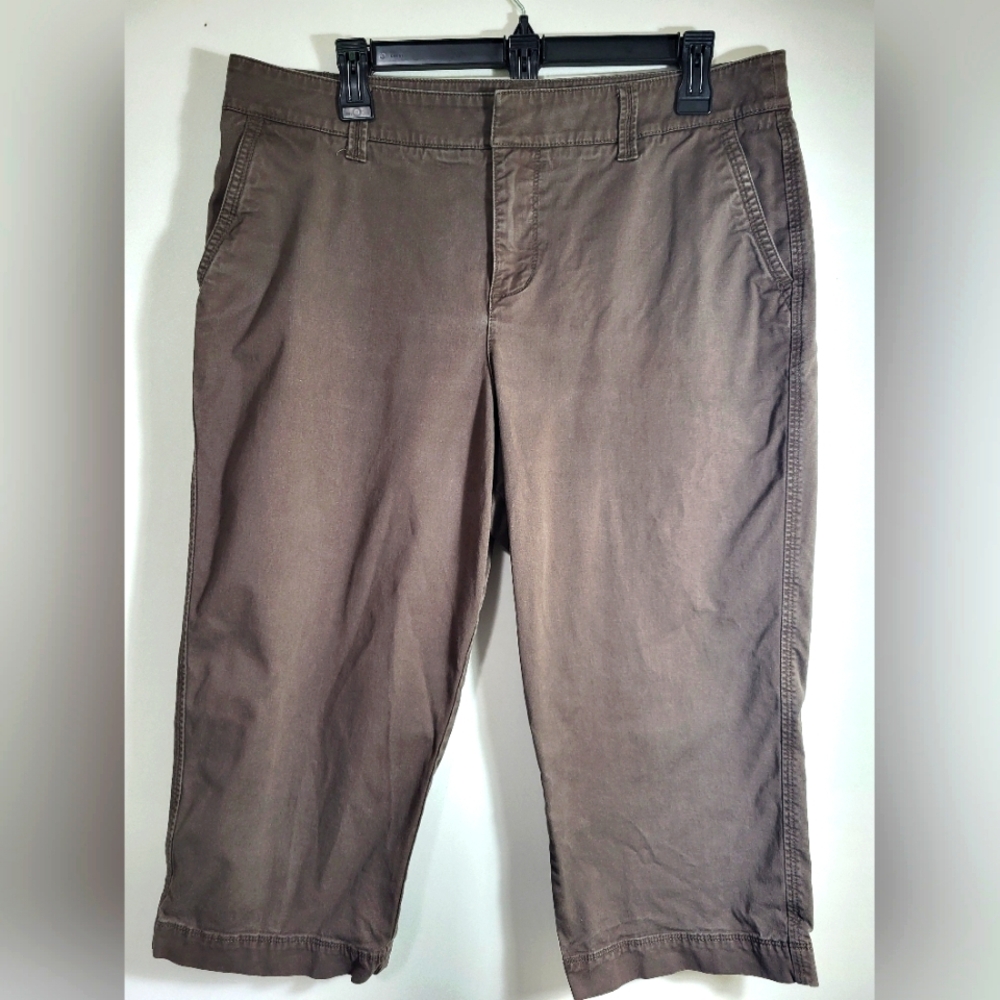 Sonoma brown capri life style jeans   women's 14  #2581